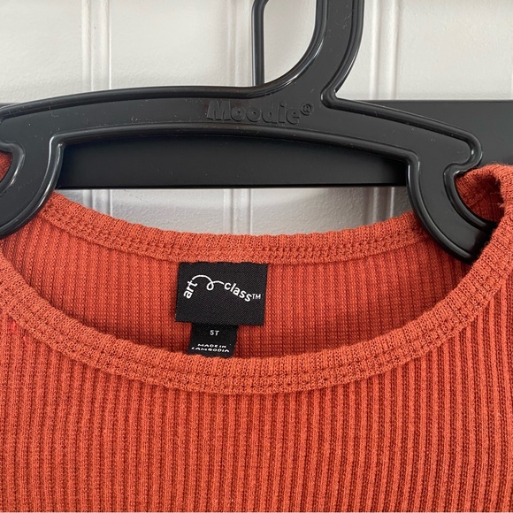 Art Class Rust Ribbed Top and Pants Set 5T - Picture 2 of 7